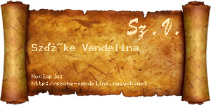 Szőke Vendelina névjegykártya